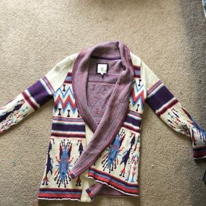Long Patterned Cardigan